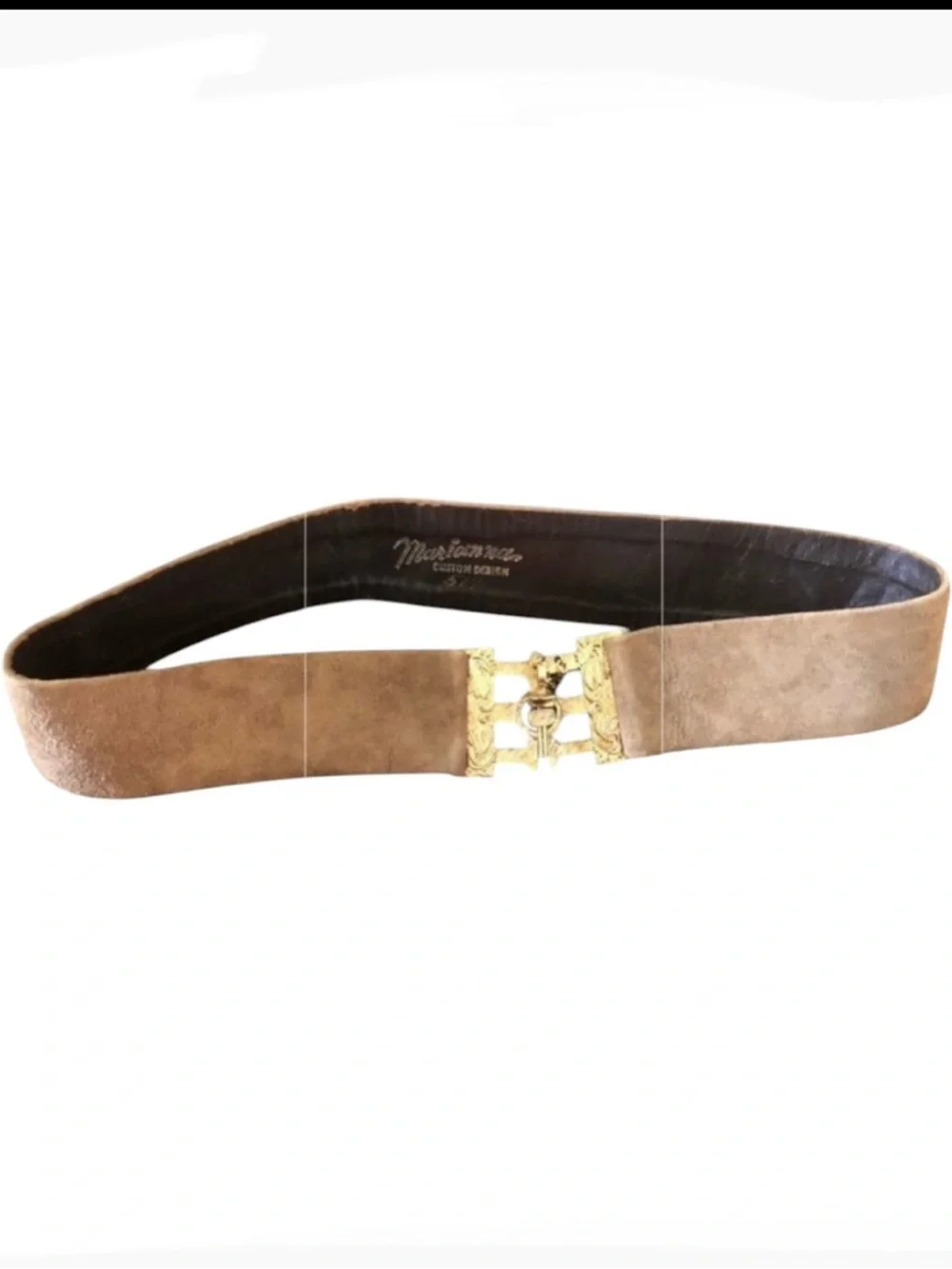 Vintage Tan Suede Belt